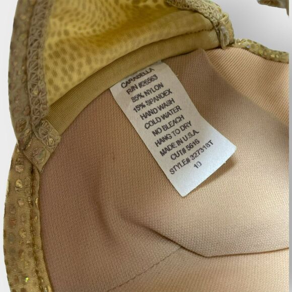 VTG Carabella Collection Bikini Hologram Gold Mob Wives High Cut Reptile Size 10 - Picture 8 of 11